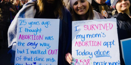 My photo of a woman who is glad she walked out of an abortion clinic