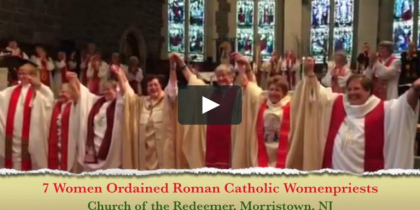 These women may think they were ordained but they were not. (CC BY 3.0 St. Mary Magdelene Community vimeo.com/126138208)