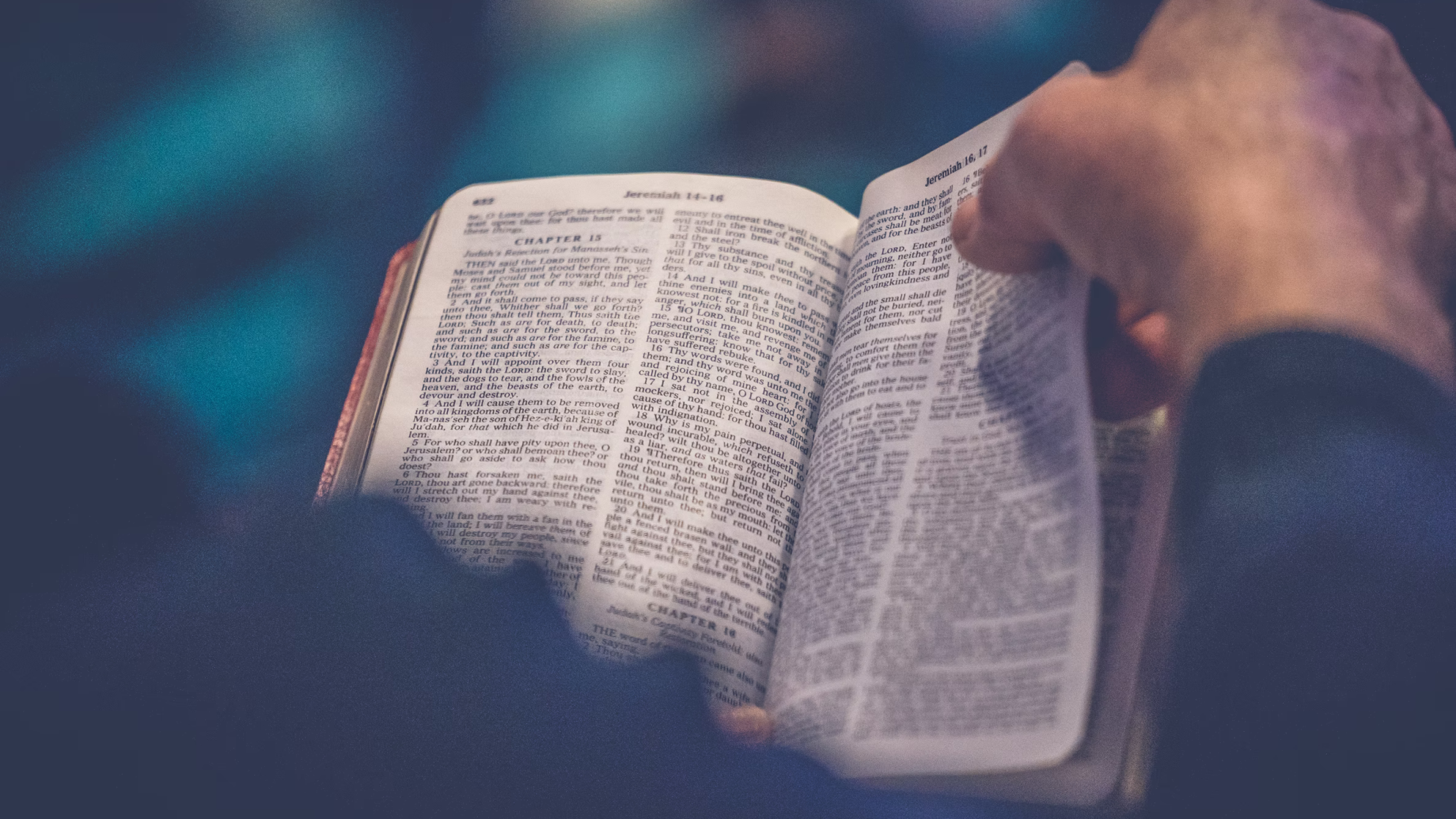 Man Reading a Bible