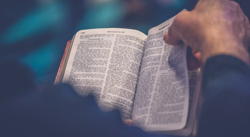 Man Reading a Bible