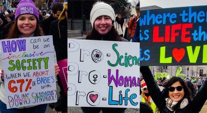 3 signs at March for Life 2022