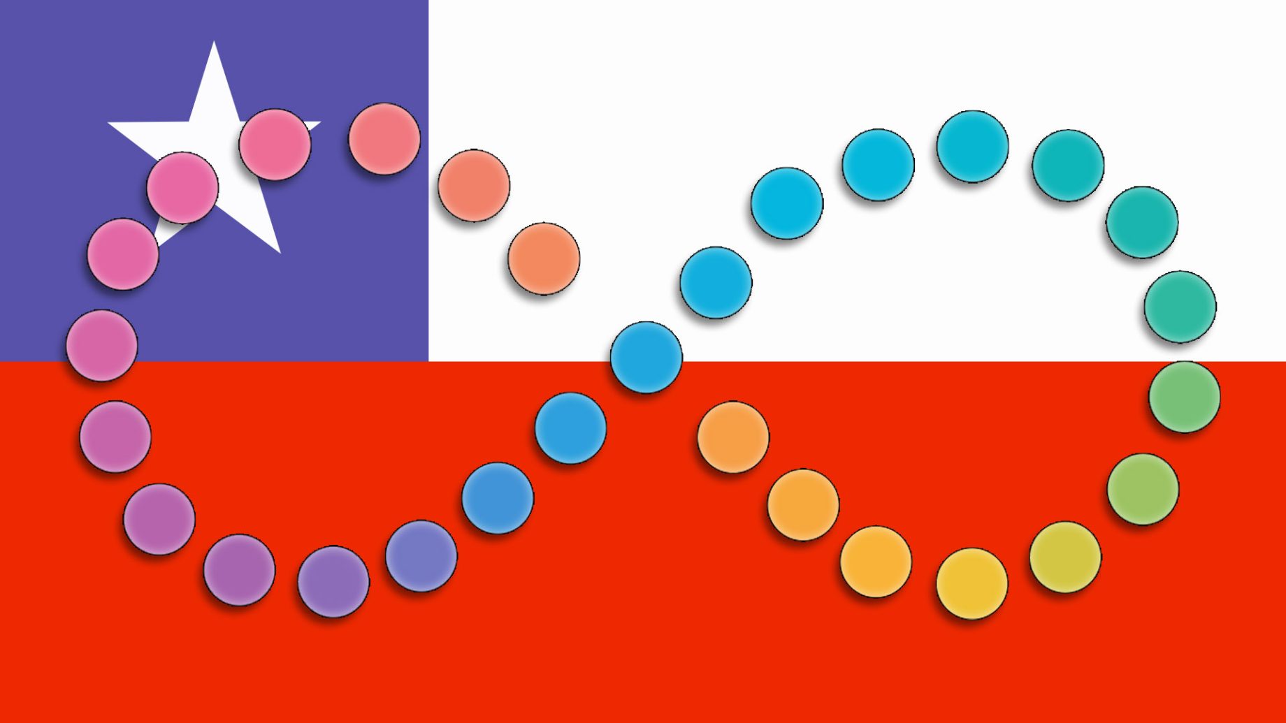 Flag of Chile with Neurodiversity symbol (CC0 Pixabay & OpenClipArt)