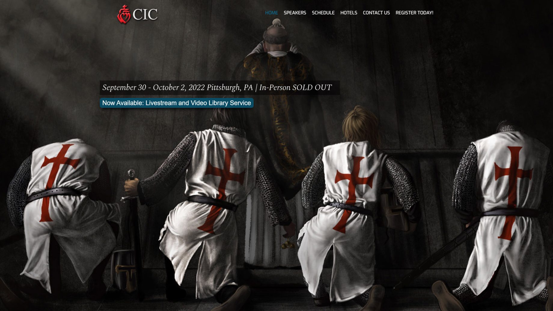 Screenshot of the Catholic Identity Conference website