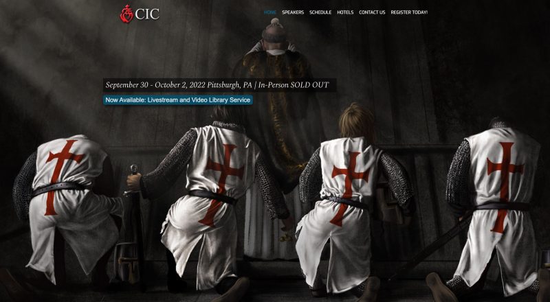 Screenshot of the Catholic Identity Conference website