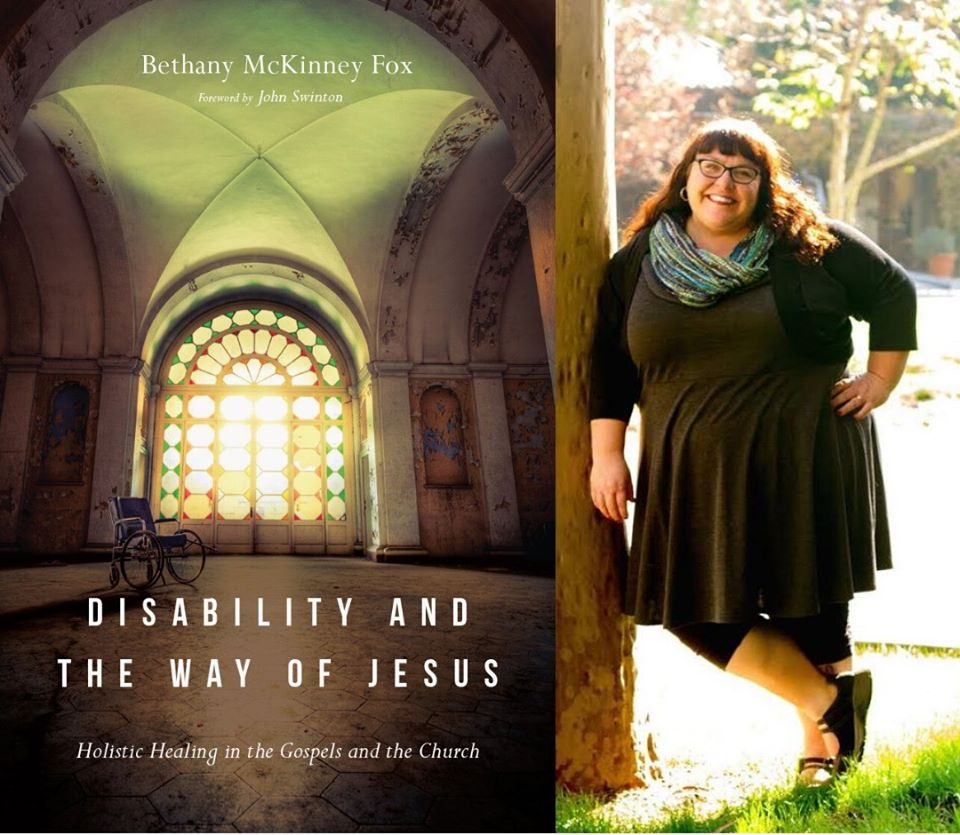 Disability and the Way of Jesus cover and Bethany McKinney Fox from the author's Facebook