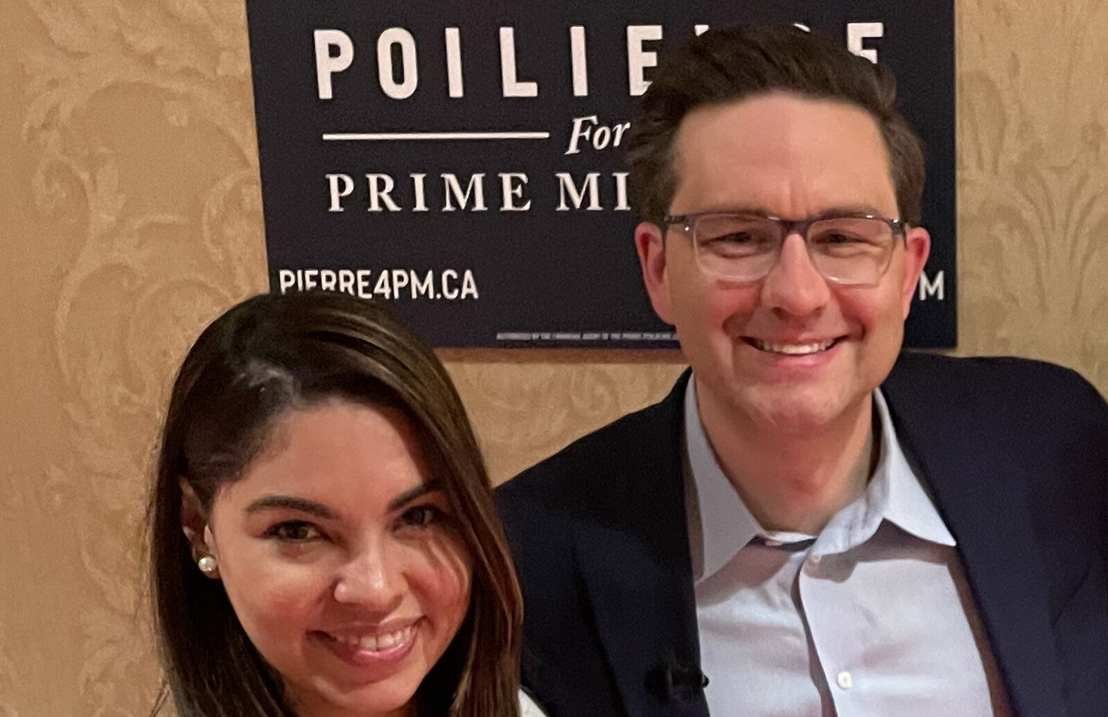 Pierre Poilievre with his wife