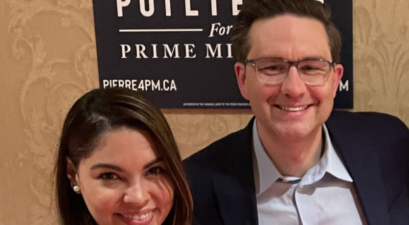 Pierre Poilievre with his wife