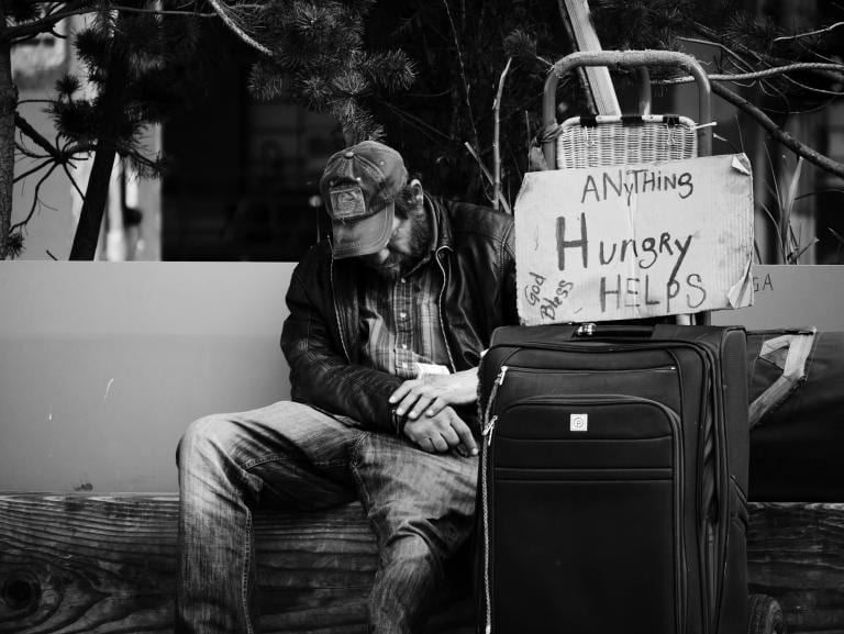 Homeless man (CC0 Steve Knutson on Unsplash)