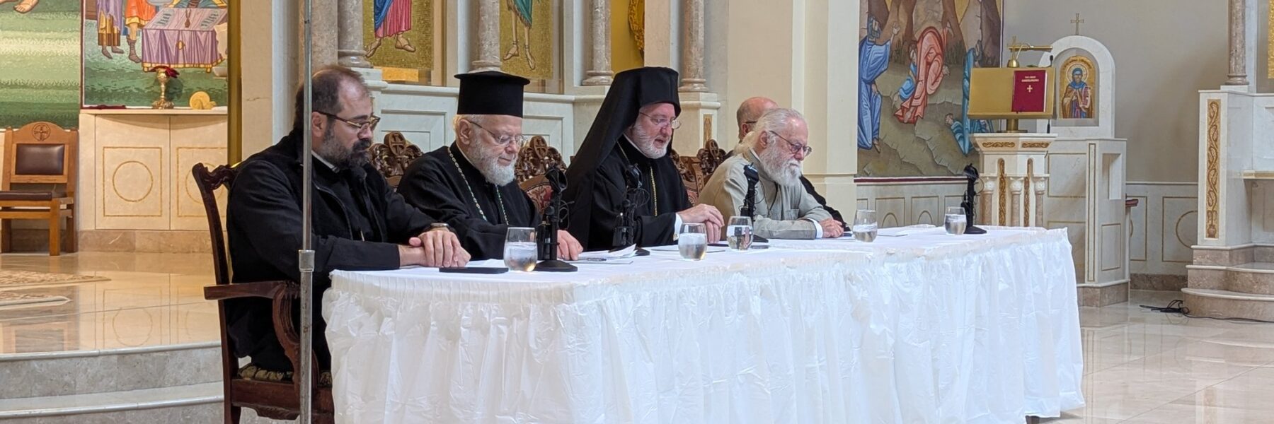 Five Orthodox Bishops on a panel