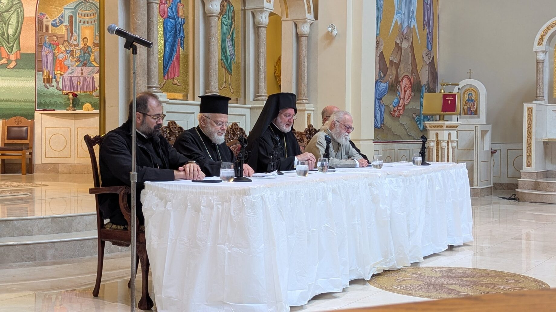 Five Orthodox Bishops on a panel