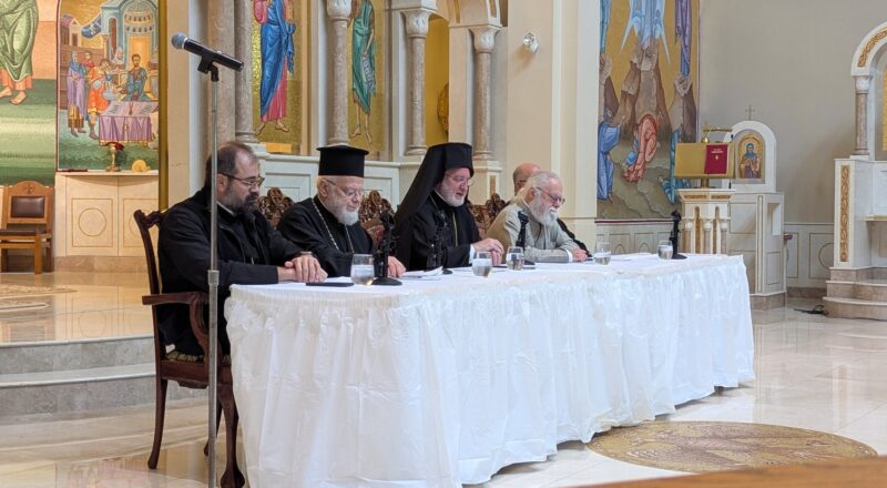 Five Orthodox Bishops on a panel
